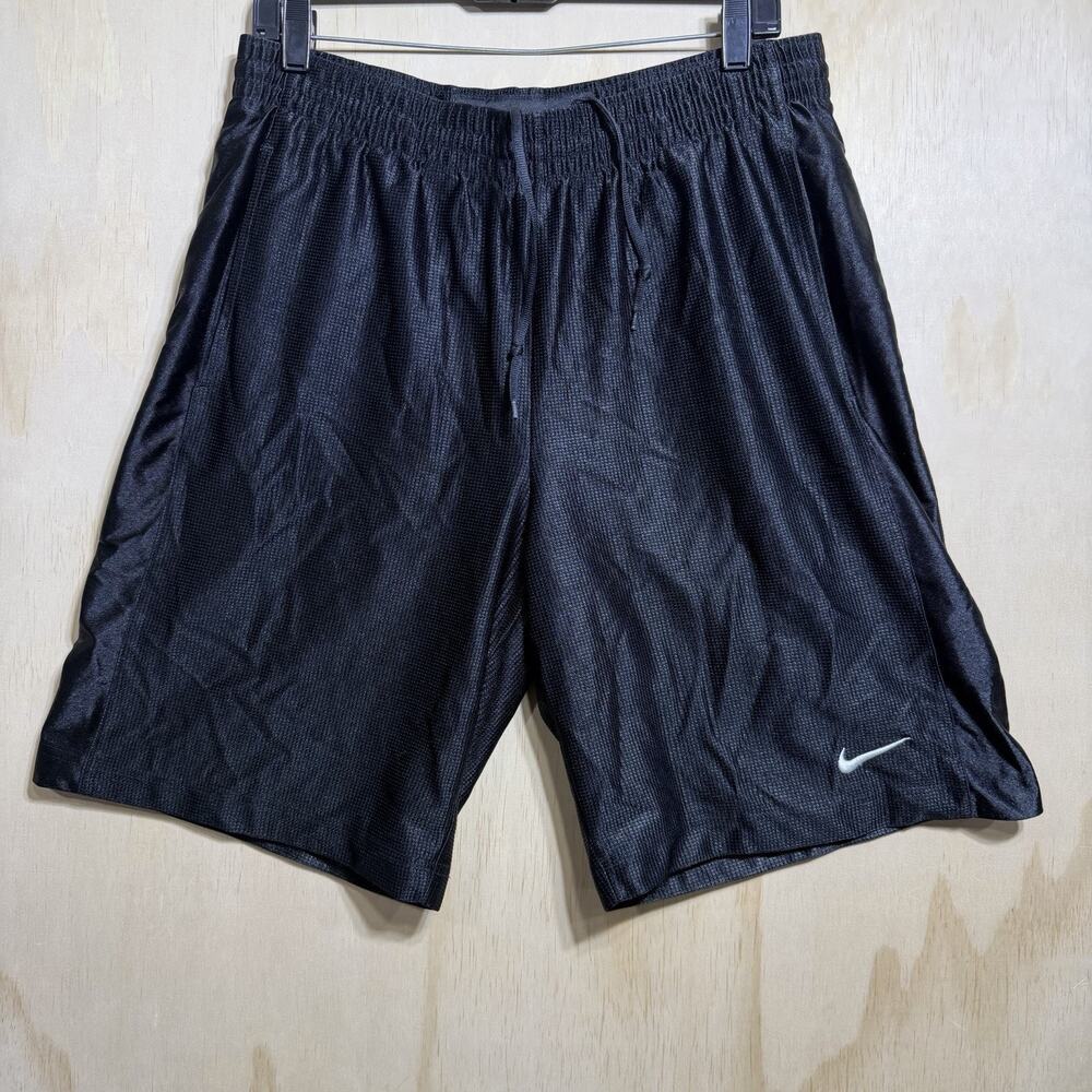 Nike Basketball Shorts Men’s Medium Black Mesh Swoosh Athletic Gym‎